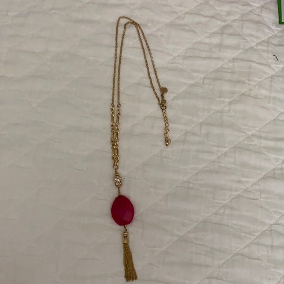 Lilly Pulitzer pink and gold necklace